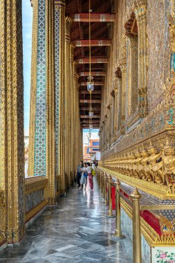 Wat Phra Kaew Tapınağı Zümrüt Buda Tayland en popüler dönüm noktası.