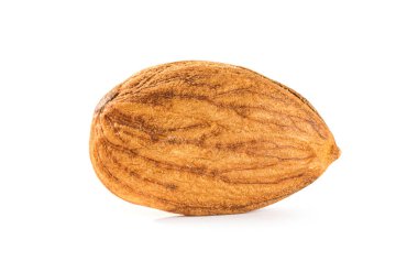 Beyaz arka plan üzerinde izole badem tohumu