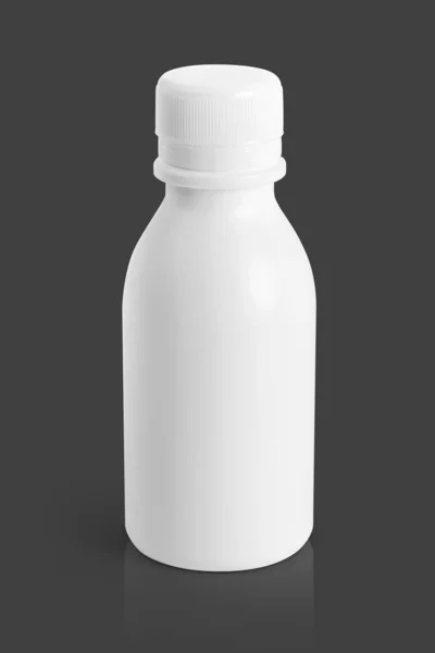 Witte plastic fles voor medische verzorging productontwerp mock-up — Stockfoto