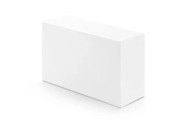 Caja de papel blanco para productos de diseño maqueta — Foto de Stock