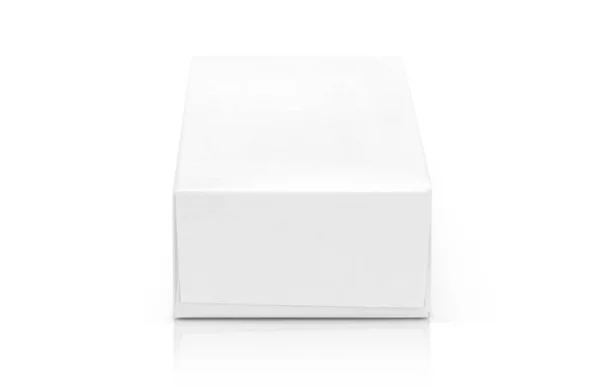 Caja de papel blanco para productos de diseño maqueta — Foto de Stock