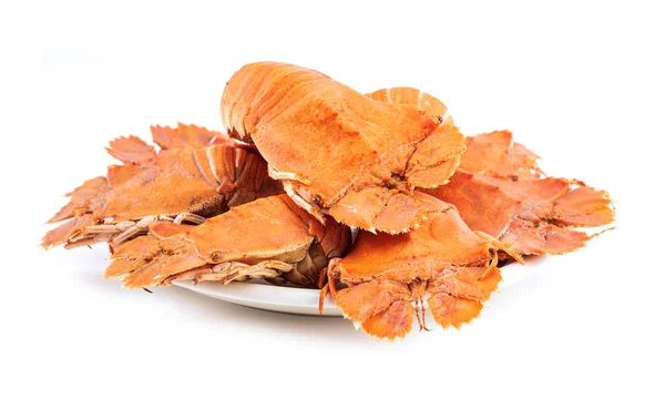 Steamed flathead lobsters isolated on white background — Stock Photo, Image