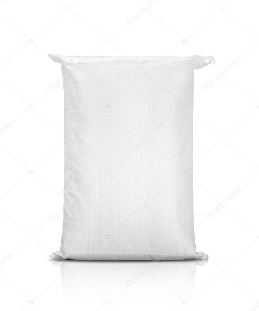 sand bag or white plastic canvas sack for rice or agriculture product