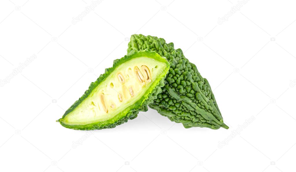 calabaza amarga o melón amargo planta de hierbas verdes y comida