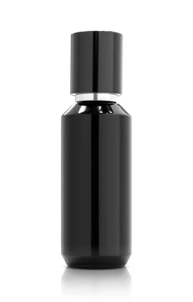 Üres Csomagolás Kozmetikai Spray Palack Termék Design Modell Izolált Fehér — Stock Fotó