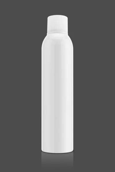 Tomma Förpackning Vit Aluminium Sprayflaska För Hälso Och Sjukvård Produktdesign — Stockfoto