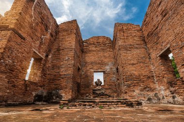 Antik Buda Heykeli ve Ayutthaya Tarihi Parkı, Ayutthaya Eyaleti, Tayland 'da arkeolojik alan. UNESCO Dünya Mirası