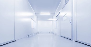 monoton arka plan, hastane geçmişi, bilim geçmişi olan modern laboratuvar içi