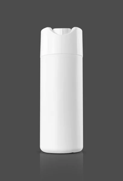 Prázdný Obal Bílá Plastová Láhev Šampon Pro Toaletní Potřeby Nebo — Stock fotografie