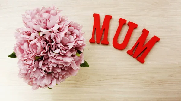 Word Text Mom Space Background Mother Day Concept — Stock Photo, Image
