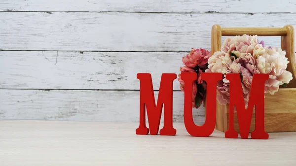 Word Text Mum Space Background Mother Day Concept — стоковое фото