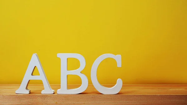 Abc Alfabetet Brev Med Utrymme Bakgrund — Stockfoto