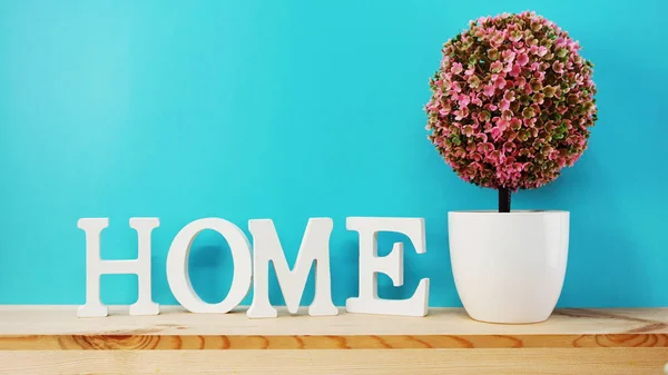 Home Alfabeto Letra Com Fundo Espaço — Fotografia de Stock