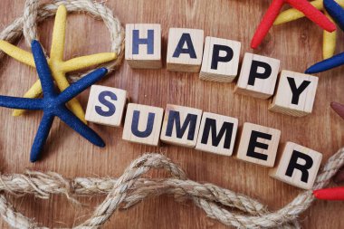 mutlu yaz deniz dekorasyon ahşap arka plan tatil 's kavramı ile