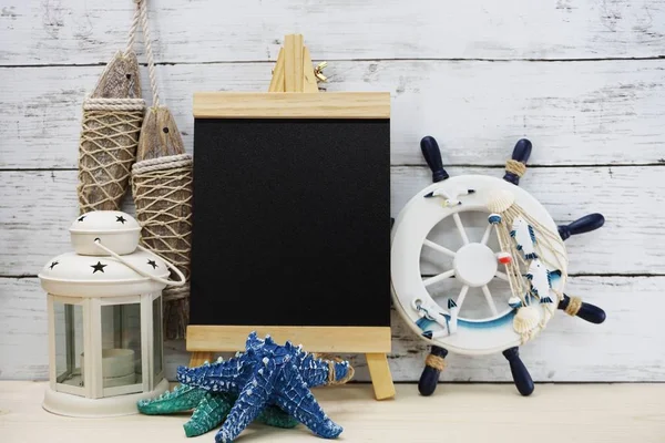 nautical marine decoration with space background