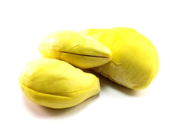 King Frukter Durian Vit Bakgrund — Stockfoto