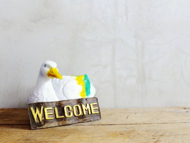 Dekoratif seramik ördek iç dekor seramik heykel hoş geldiniz işareti ile