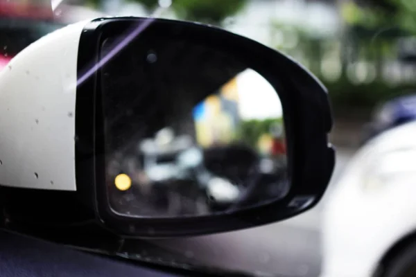 Wing Right Side Rear Viewer Mirror Car Street — Stock Photo, Image