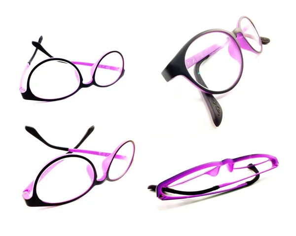 Insamling Glasögon Isolerad Vit Bakgrund — Stockfoto