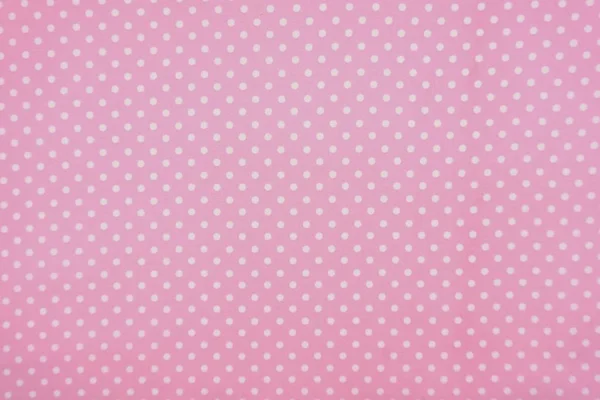 Naadloze Patroon Roze Stof Wit Polka Dots Achtergrond — Stockfoto