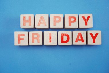 mutlu Cuma alfabesi harfi alanı kopyası üzerinde mavi arka plan ile