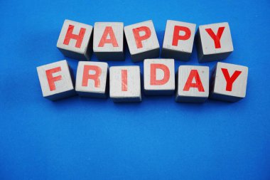 mutlu Cuma alfabesinde geçerli olan harfleri alanı kopyası üzerinde mavi arka plan ile