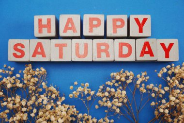 mutlu Cumartesi alfabesinde geçerli olan harfleri alanı kopyası üzerinde mavi arka plan ile