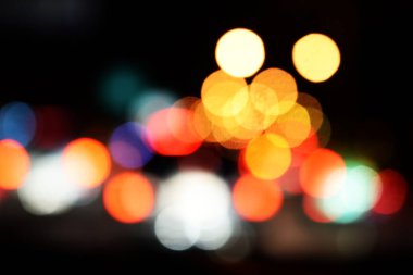 şehir gece lambası defocused bokeh arka plan bulanıklık