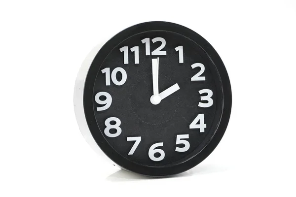 Black Alarm Clock Isolated White Background — Stock Photo, Image