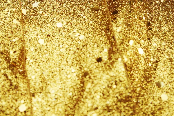 Abstract Onscherpe Glanzende Fonkeling Goud Glitter Bokeh Achtergrond — Stockfoto