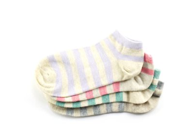 renkli çorap koleksiyonu izole beyaz arka plan üzerinde