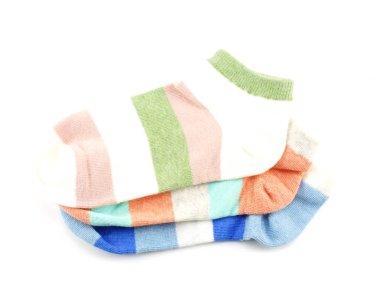 renkli çorap koleksiyonu izole beyaz arka plan üzerinde