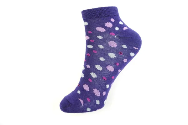 Фіолетовий Шкарпетка Ізольовано Білому Фоні — стокове фото