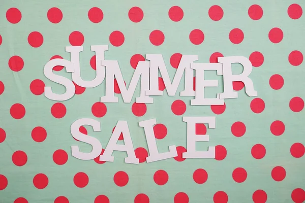 Sommer Verkauf Alphabet Buchstaben Mit Leerzeichen Kopie Auf Polka Dot — Stockfoto