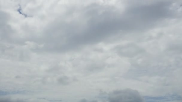 Tiempo Lapso Cielo Azul Fondo Con Nubes Blancas — Vídeos de Stock