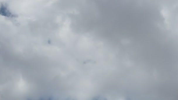 Tiempo Lapso Cielo Azul Fondo Con Nubes Blancas — Vídeo de stock