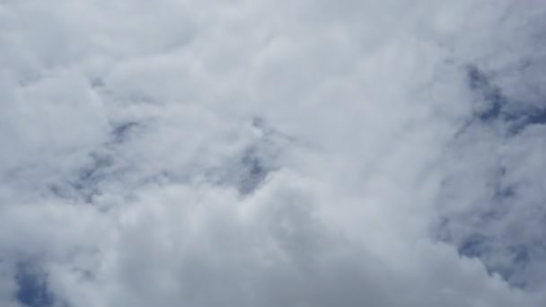 Tiempo Lapso Cielo Azul Fondo Con Nubes Blancas — Vídeos de Stock