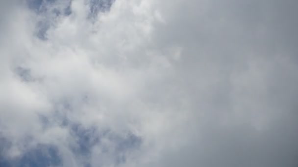 Tiempo Lapso Cielo Azul Fondo Con Nubes Blancas — Vídeos de Stock