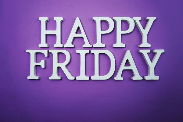 Hello Friday Alphabet Letter Space Copy Purple Background — стоковое фото