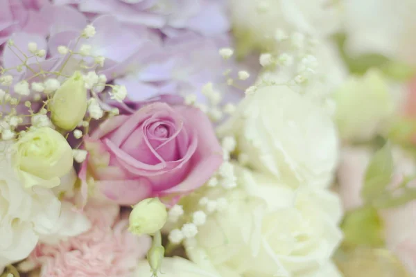 Close Beautiful Pink Rose Flower Bouquet — Stock Photo, Image