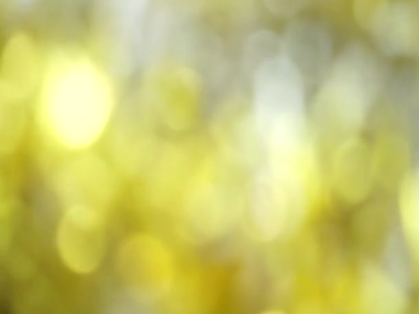 노란색 추상 흐림 빛 보케 라이트 회전 배경 — 비디오