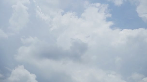 Tiempo Lapso Cielo Azul Fondo Con Nubes Blancas — Vídeos de Stock