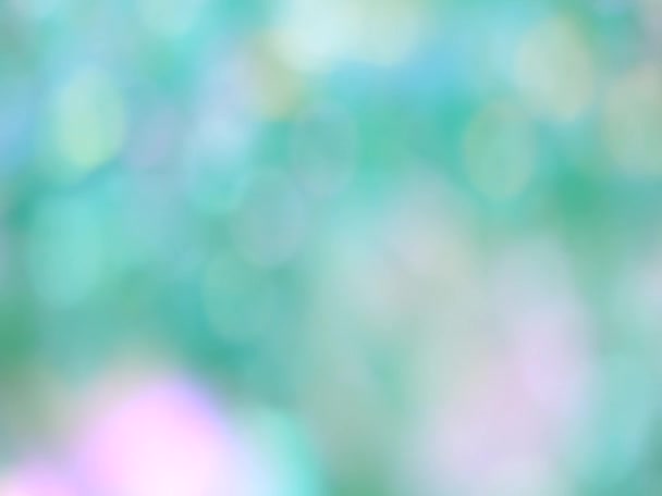 Blurred lights of Green bokeh abstract color background — Stock Video