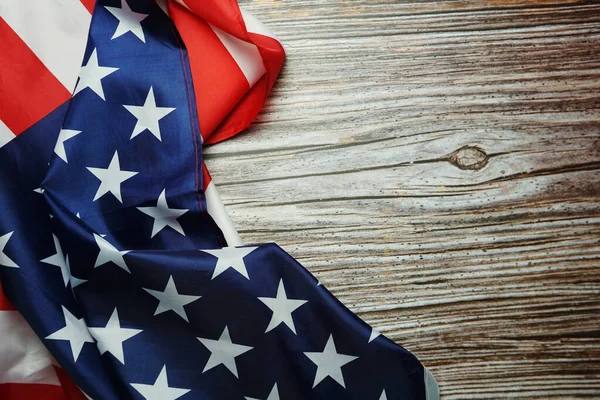 Amerykańska Flaga Usa Drewnianym Tle — Zdjęcie stockowe