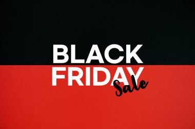 Kara Cuma indirimli siyah ve kırmızı arkaplan metni