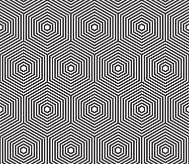 Soyut geometrik desen vektör arka planının kesintisiz altıgen mozaik kılavuz çizgileri rhombus tel kafes desenli