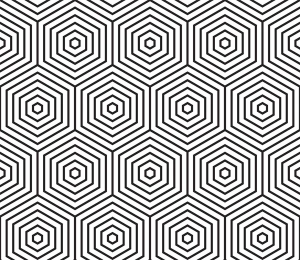 Abstrakte Geometrische Muster Vektor Hintergrund Der Nahtlosen Sechseck Mosaik Gitterlinien — Stockvektor