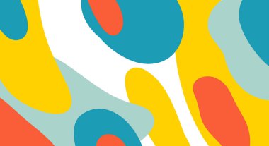 Sanat renk vektör desen arka plan ile leke renkli oval veya daire şekil efekti yerleşimi