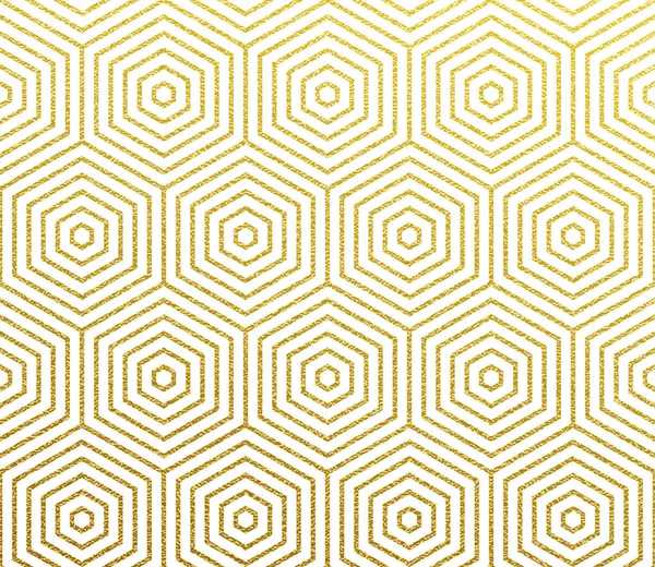 Geometrik Işıltılı Desen Altın Folyo Doku Altın Petek Desen Vektör — Stok Vektör