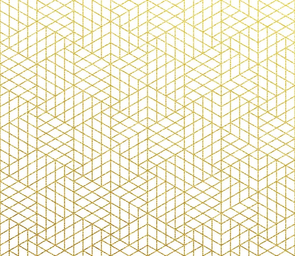 Padrão Geométrico Dourado Brilhante Vetor Abstrato Folha Ouro Textura Fundo — Vetor de Stock